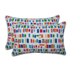 Color Tabs Primaries Rectangular Throw Pillow (Set Of 2)