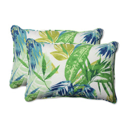 Soleil Blue/Green Over-Sized Rectangular Throw Pillow (Set Of 2)