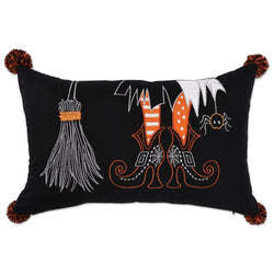 Indoor Wicked Witch Halloween Rectangular Throw Pillow