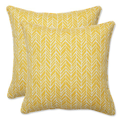 Herringbone Egg Yolk 16.5-Inch Throw Pillow (Set of 2)