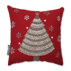 Indoor Christmas Country Home Tree 11.5-inch Throw Pillow