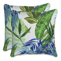 Soleil Blue/Green 16.5-Inch Throw Pillow (Set of 2)