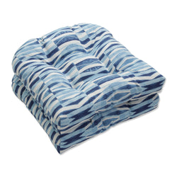 Nevis Waves Sailor Wicker Seat Cushion (Set of 2)