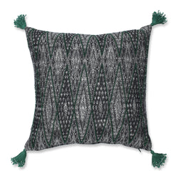 Zulu Green/Black/White 18-Inch Throw Pillow