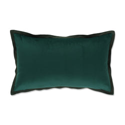 Indoor Christmas Velvet Flange Evergreen Rectangular Throw Pillow