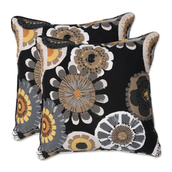 Crosby Ebony 16.5-Inch Throw Pillow (Set of 2)