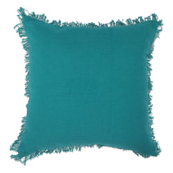 Throw Pillow in Fancy Fringe Turquoise, 20" x 20"