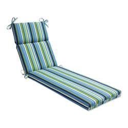 Topanga Stripe Lagoon Chaise Lounge Cushion