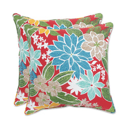 Bora Cay Red 18.5-inch Throw Pillow (Set of 2)