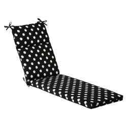 Polka Dot Black Chaise Lounge Cushion