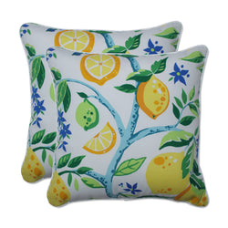 Lemon Tree Yellow 16.5-Inch Throw Pillow (Set of 2)