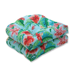 Tropical Paradise Wicker Seat Cushion (Set Of 2)