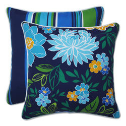 Spring Bling Blue\Sea Island Stripe Blue 16.5-Inch Throw Pillow (Set of 2)