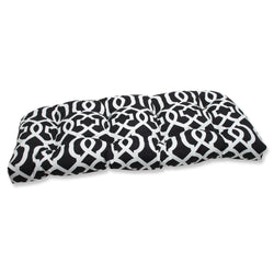 New Geo Black/White Wicker Loveseat Cushion
