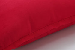 Indoor Velvet Flange Red 18-Inch Throw Pillow