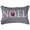 Outdoor/Indoor Noel Christmas Plaid Rectangular Throw Pillow