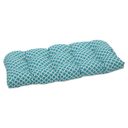 Hockley Teal Wicker Loveseat Cushion