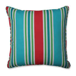 Aruba Stripe Turq/Coral 25-Inch Floor Pillow
