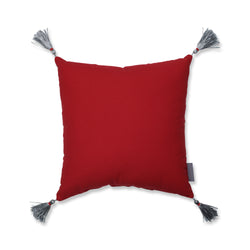 Indoor Christmas Modern Geometric Red/Silver 16.5-inch Throw Pillow