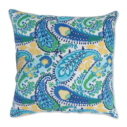 Amalia Paisley Blue 25-inch Floor Pillow