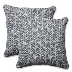 Herringbone Slate 18.5-Inch Throw Pillow (Set Of 2)