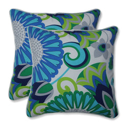Sophia Turquoise/Green 16.5-Inch Throw Pillow (Set Of 2)