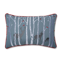 Indoor Christmas Woodland Deer Rectangular Throw Pillow