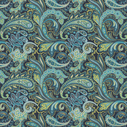 Pretty Paisley Navy Fabric
