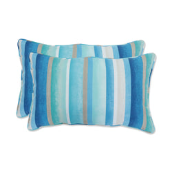 Dina Seaside Blue Rectangular Throw Pillow (Set of 2)