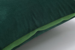 Indoor Christmas Velvet Flange Evergreen 18-Inch Throw Pillow