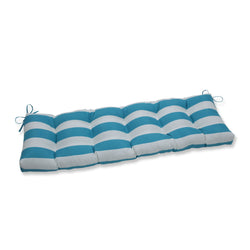 Cabana Stripe Turquoise 56" Blown Bench