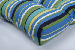 Topanga Stripe Lagoon 48" Blown Bench