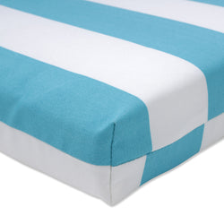 Cabana Stripe Turquoise Chaise Lounge Cushion