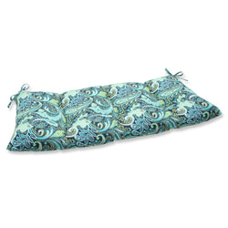 Pretty Paisley Navy Tufted Bench/Swing Cushion