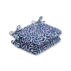 New Damask  Marine Rounded Corners Seat Cushion (Set Of 2)