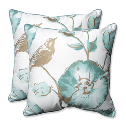 Olivia Mist 16.5-inch Throw Pillow