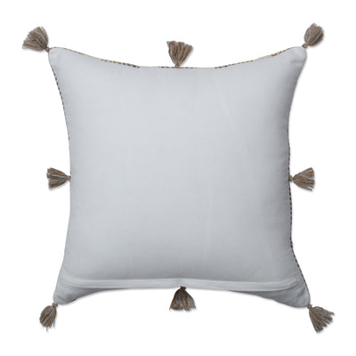 Aravali Mocha Blue 18-inch Throw Pillow