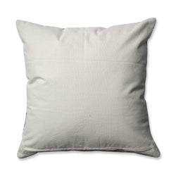 Checker Board Grey-Orange-Cream 16.5-Inch Throw Pillow