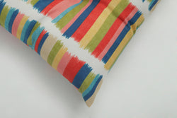 Solar Stripe Fruit Punch Tufted Seat Cushions