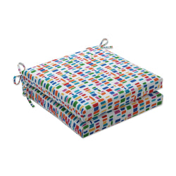 Color Tabs Primaries Squared Corners Seat Cushion 20X20X3 (Set Of 2)