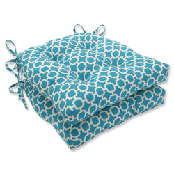 Hockley Teal Outdoor Deluxe Tufted Chairpad (Set Of 2)