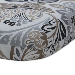 Dailey Pewter Black Rounded Corners Seat Cushion (Set Of 2)