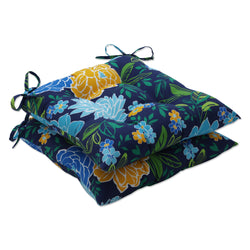 Spring Bling Blue Tufted Seat Cushions