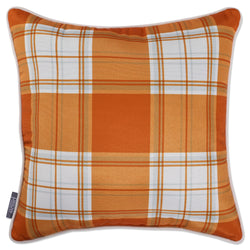 Outdoor/Indoor Harvest Plaid 18-inch Throw Pillow