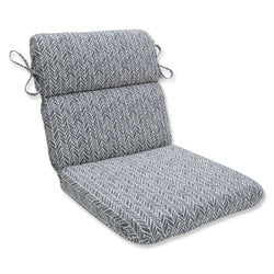 Herringbone Slate Rounded Corners Chair Cushion