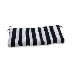 Cabana Stripe Black 44" Blown Bench