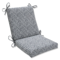 Herringbone Slate Squared Corners Chair Cushion