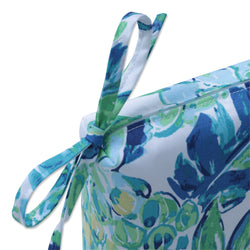 Vida Opal Blue Squared Corners Seat Cushion (Set Of 2)