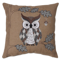 Indoor Hoot Harvest Natural 16.5-inch Throw Pillow