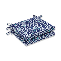 New Damask  Marine Squared Corners Seat Cushion 20X20X3 (Set Of 2)
